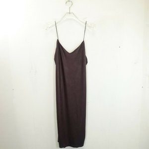MEZZANNE Purple Bodycon Midi Dress SMALL Strappy Stretch Sleeveless
